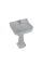 Ekskluzīva Moon Grey Edwardian 560 mm izlietne un klasisks pjedestāls