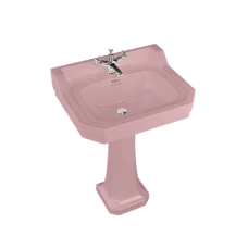 Ekskluzīva Confetti Pink Edwardian 610 mm izlietne un klasisks pjedestāls