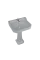 Ekskluzīva Moon Grey Edwardian 610 mm izlietne un klasisks pjedestāls