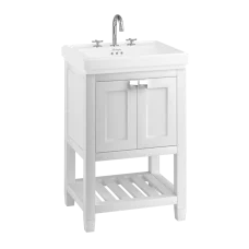 Riviera izlietnes skapis 580 mm ar kvadrātveida izlietni Riviera 580 mm - matēts balts